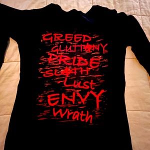 7 deadly sins long sleeve shirt medium